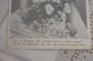 画像4: 1907年初頭 フランス 巻き毛と民族衣装がかわいい少女のポストカード