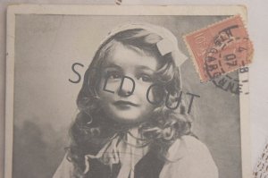 画像3: 1907年初頭 フランス 巻き毛と民族衣装がかわいい少女のポストカード