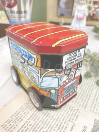 ヴィンテージ イギリスの赤いバスの缶