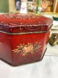 画像6: ヴィンテージ イギリス 赤い八角形のバラ缶