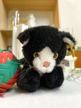 画像2: 西ドイツ 白いリボンがキュートな Steiffの黒猫 Kuschel  