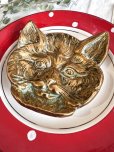 画像3: 真鍮 キュートな表情の猫トレイ