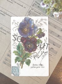 フランス 小さな花が私に語りかけます 1906年のカード