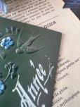 画像5: フランス 勿忘草 美しい緑青の1904年のカード