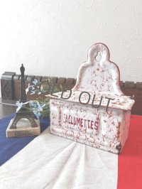 フランス ホーローのALLUMETTES缶