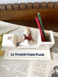 画像6: フランス フラッパーガール インク壺とペン置き