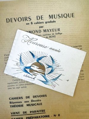 画像1: フランス 1903年ツバメたちのNEWYEARカード
