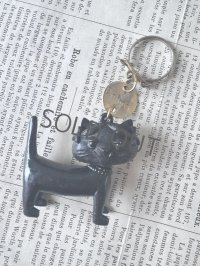 フランス Unimel(ユニメル) ネコ キーホルダーブラック