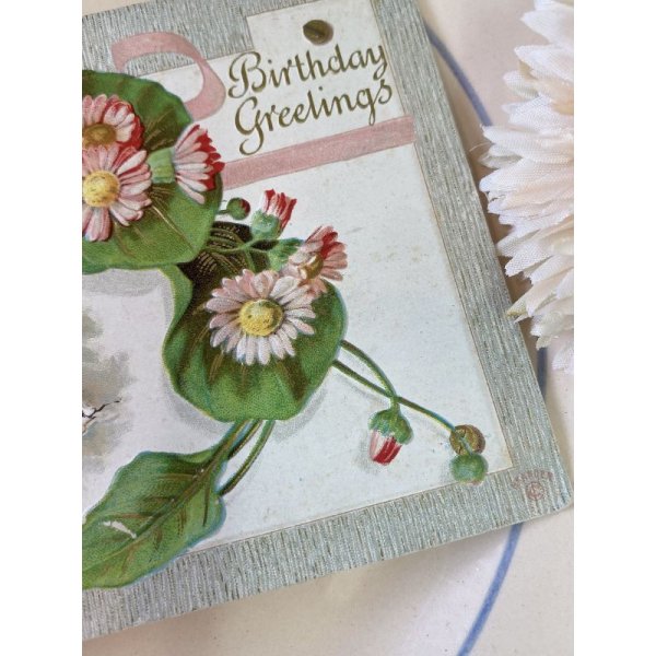 画像3: 1月の誕生花 デイジーのBIRTHDAY CARD 1911年 (3)