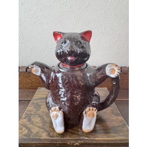 画像: イギリス つぶらな瞳の黒熊ティーポット